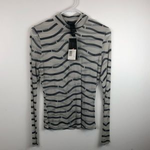 Kenneth Cole: Trim Mock Neck top